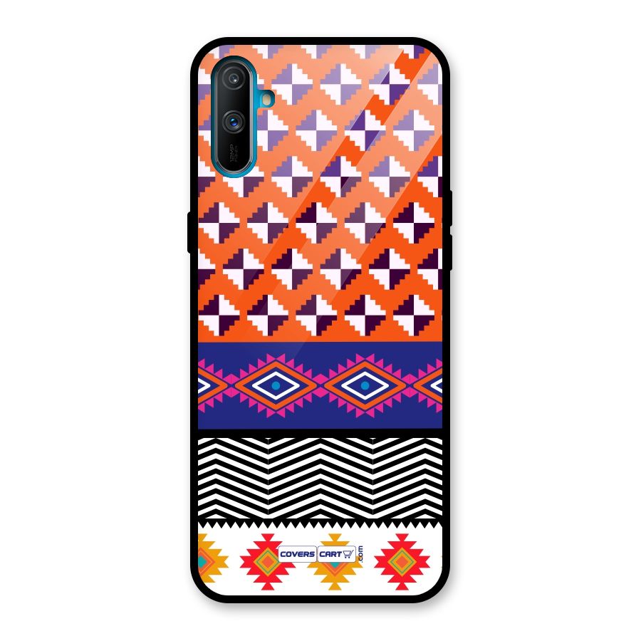 Mixed Pattern Aztec Glass Back Case for Realme C3