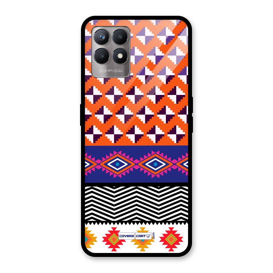 Mixed Pattern Aztec Glass Back Case for Realme Narzo 50