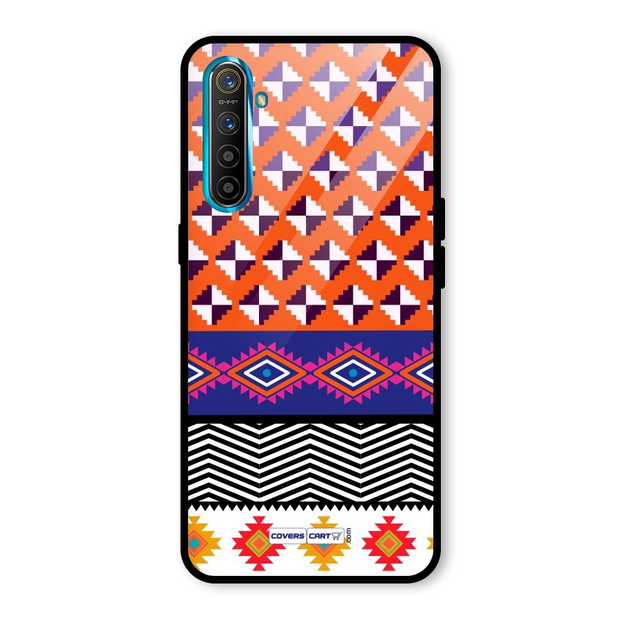 Mixed Pattern Aztec Glass Back Case for Realme X2