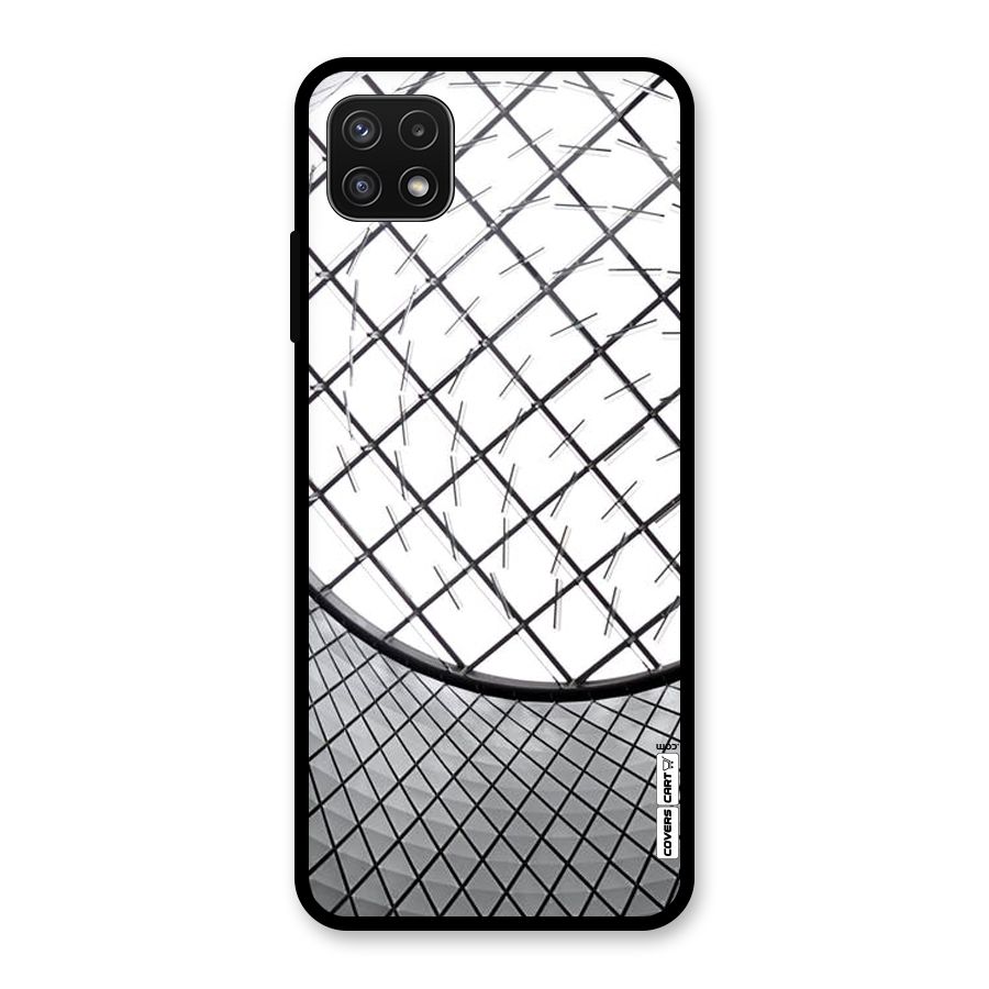 Modern Abstract Pattern Glass Back Case for Galaxy A22 5G