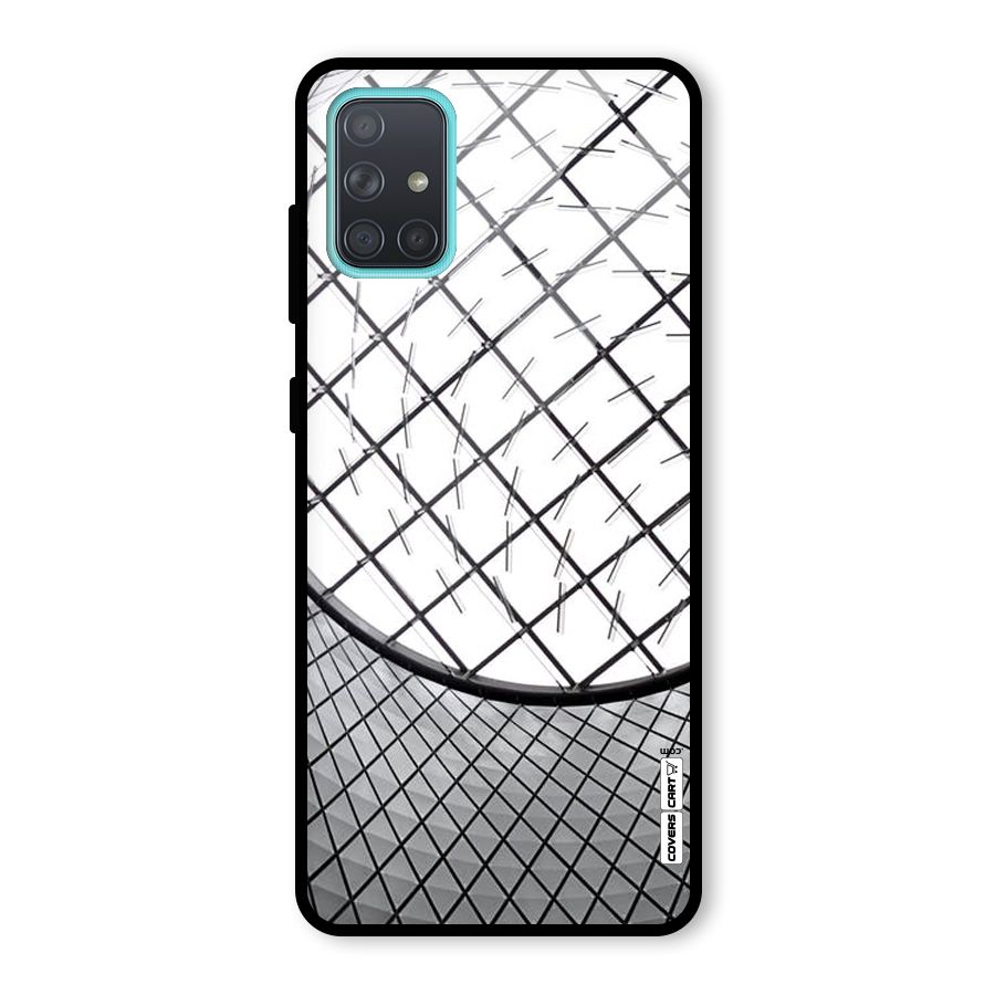 Modern Abstract Pattern Glass Back Case for Galaxy A71