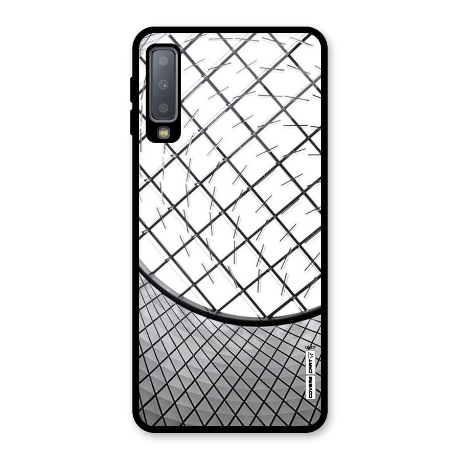 Modern Abstract Pattern Glass Back Case for Galaxy A7 (2018)