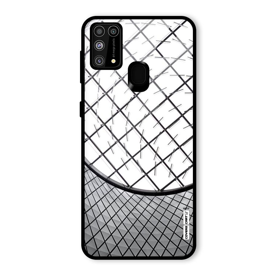 Modern Abstract Pattern Glass Back Case for Galaxy M31