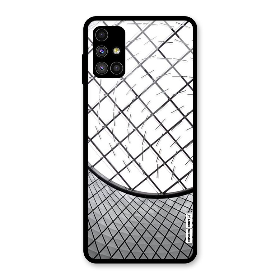 Modern Abstract Pattern Glass Back Case for Galaxy M51