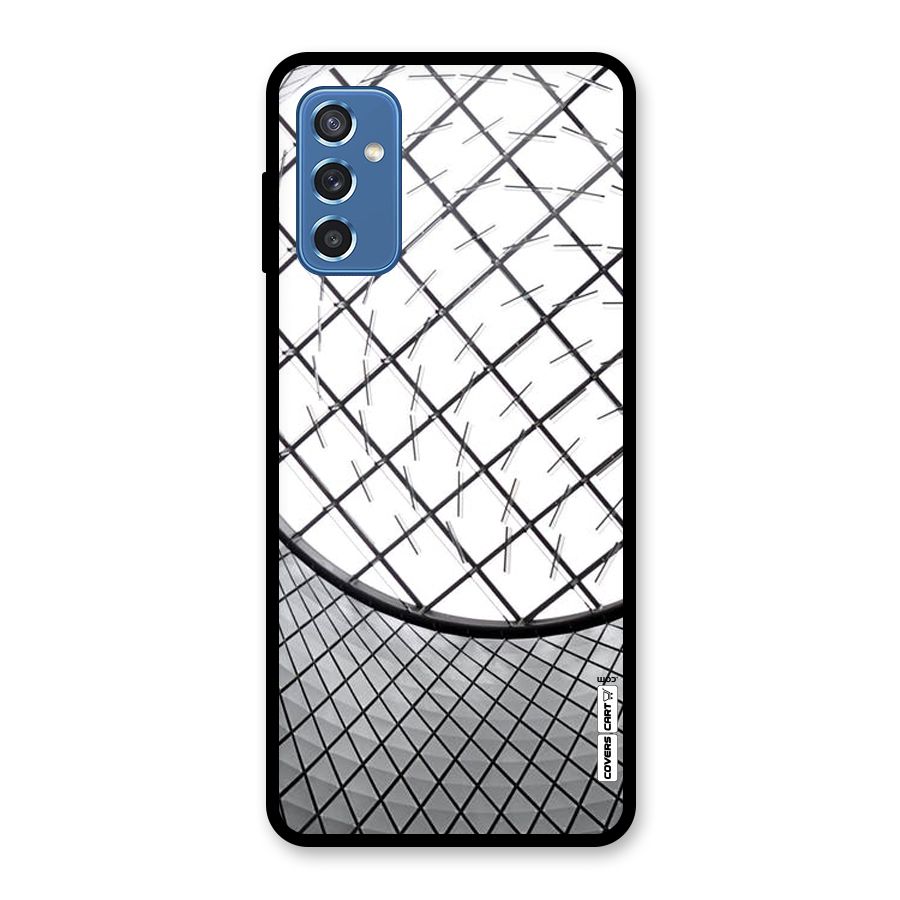 Modern Abstract Pattern Glass Back Case for Galaxy M52 5G
