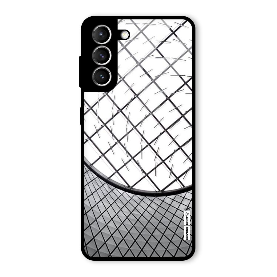 Modern Abstract Pattern Glass Back Case for Galaxy S21 5G