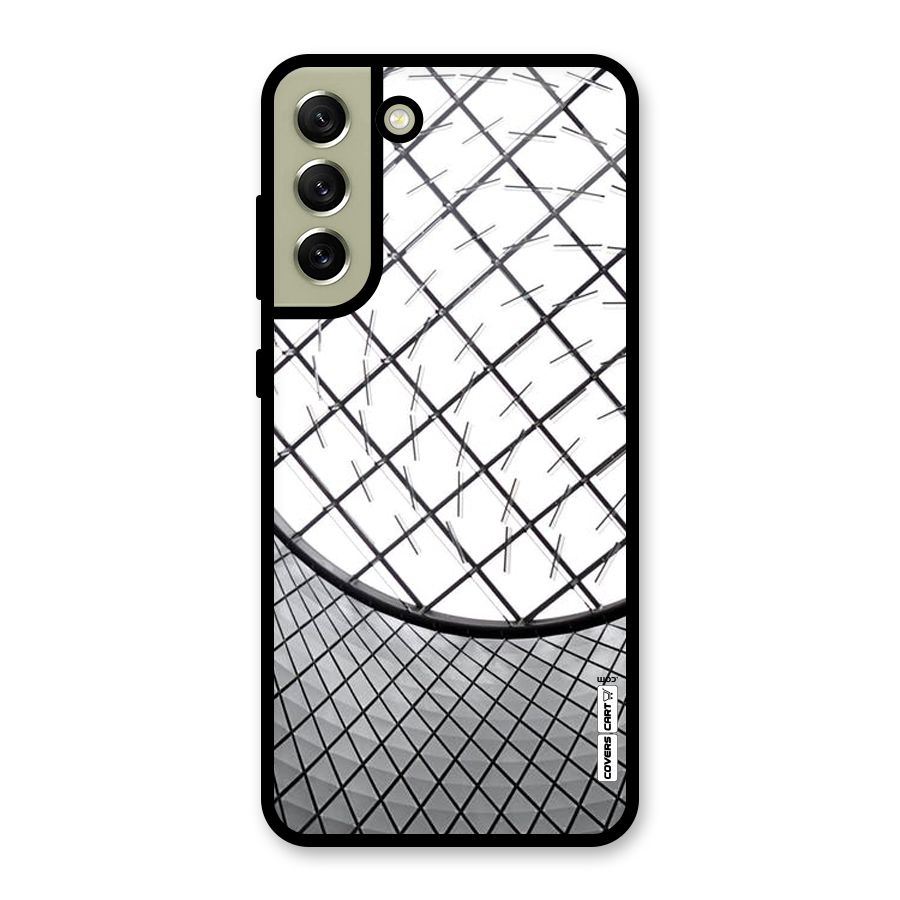 Modern Abstract Pattern Glass Back Case for Galaxy S21 FE 5G
