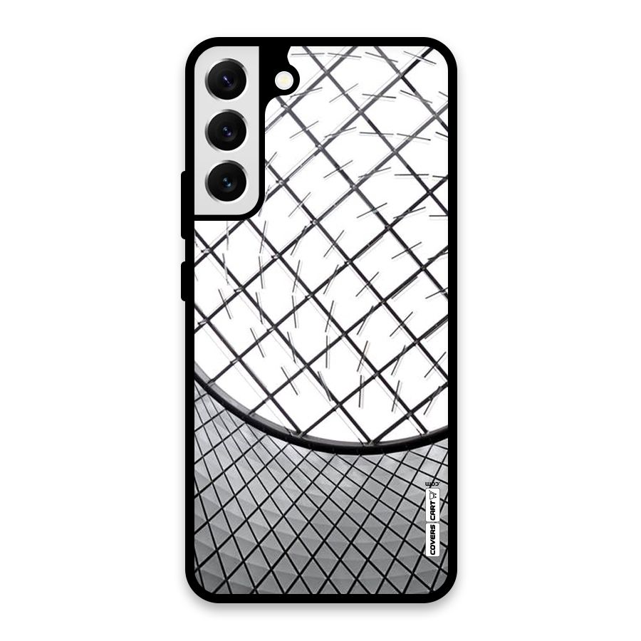 Modern Abstract Pattern Glass Back Case for Galaxy S22 Plus 5G