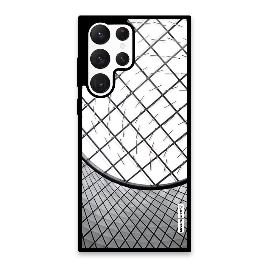 Modern Abstract Pattern Glass Back Case for Galaxy S22 Ultra 5G