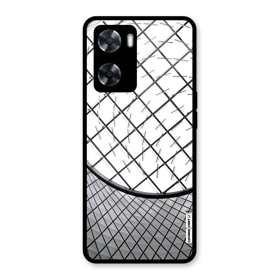 Modern Abstract Pattern Glass Back Case for Oppo A57 2022