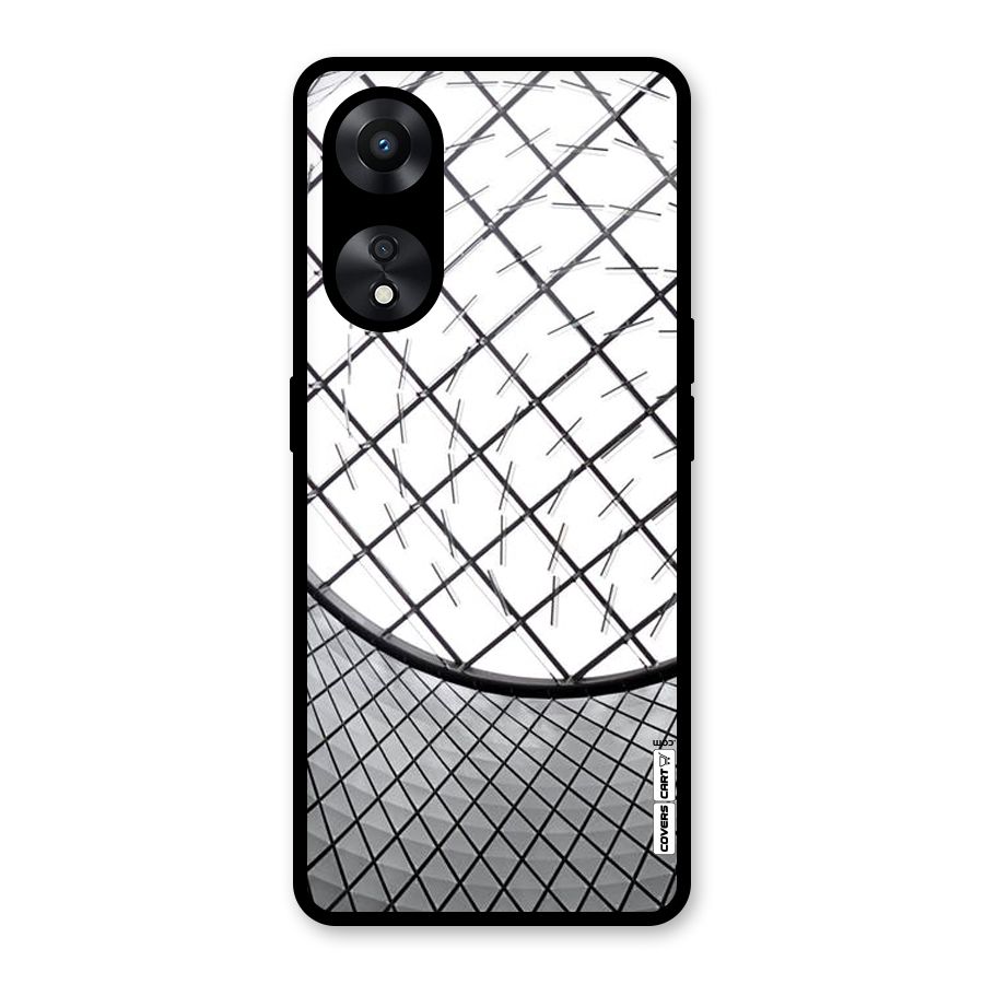 Modern Abstract Pattern Glass Back Case for Oppo A78