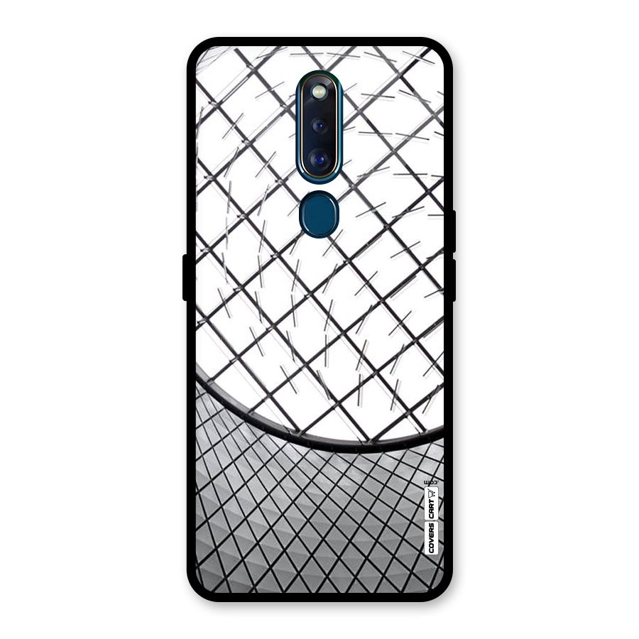 Modern Abstract Pattern Glass Back Case for Oppo F11 Pro