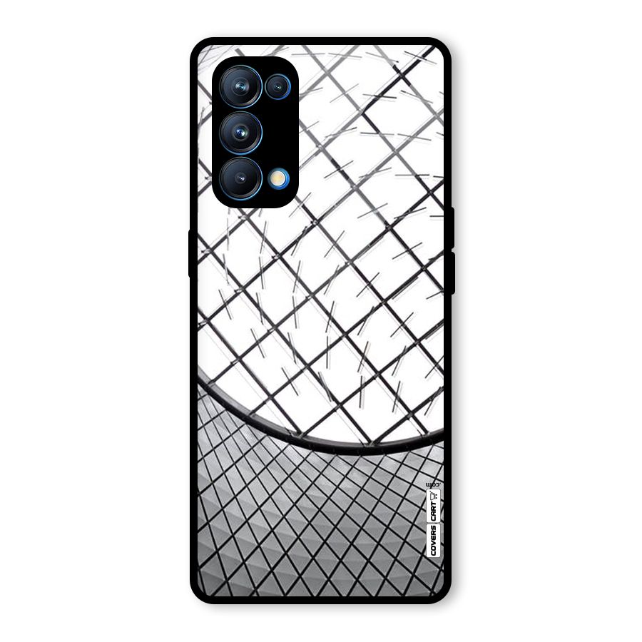 Modern Abstract Pattern Glass Back Case for Oppo Reno5 Pro 5G