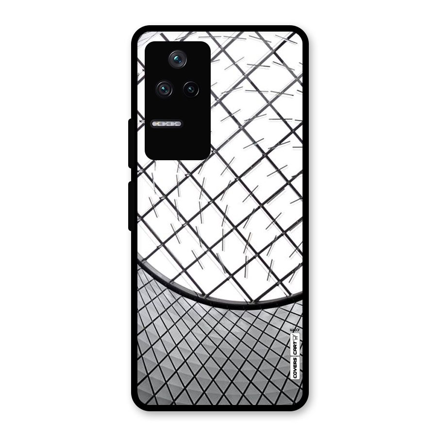 Modern Abstract Pattern Glass Back Case for Poco F4 5G