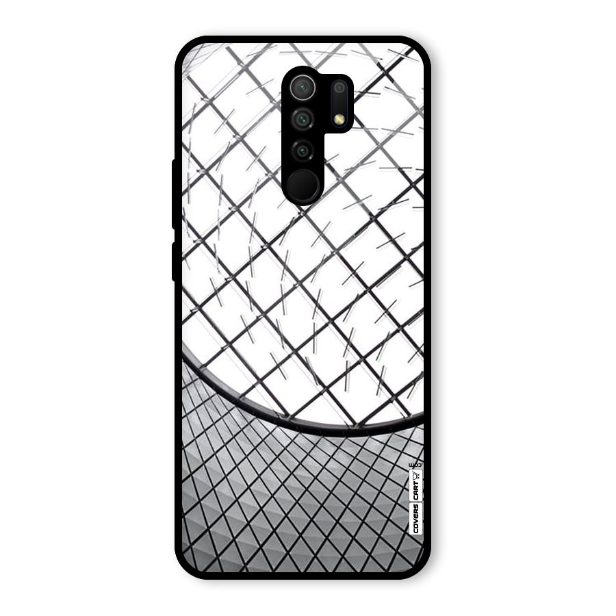 Modern Abstract Pattern Glass Back Case for Poco M2