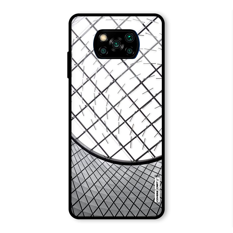 Modern Abstract Pattern Glass Back Case for Poco X3 Pro