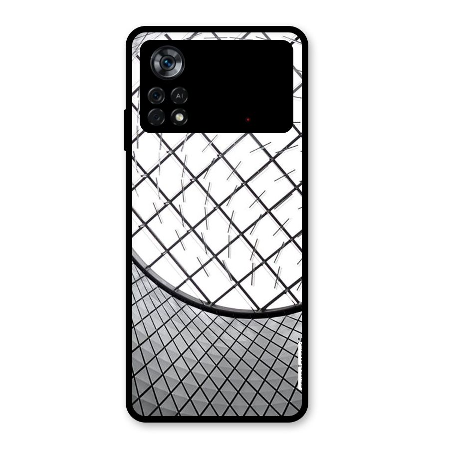 Modern Abstract Pattern Glass Back Case for Poco X4 Pro 5G