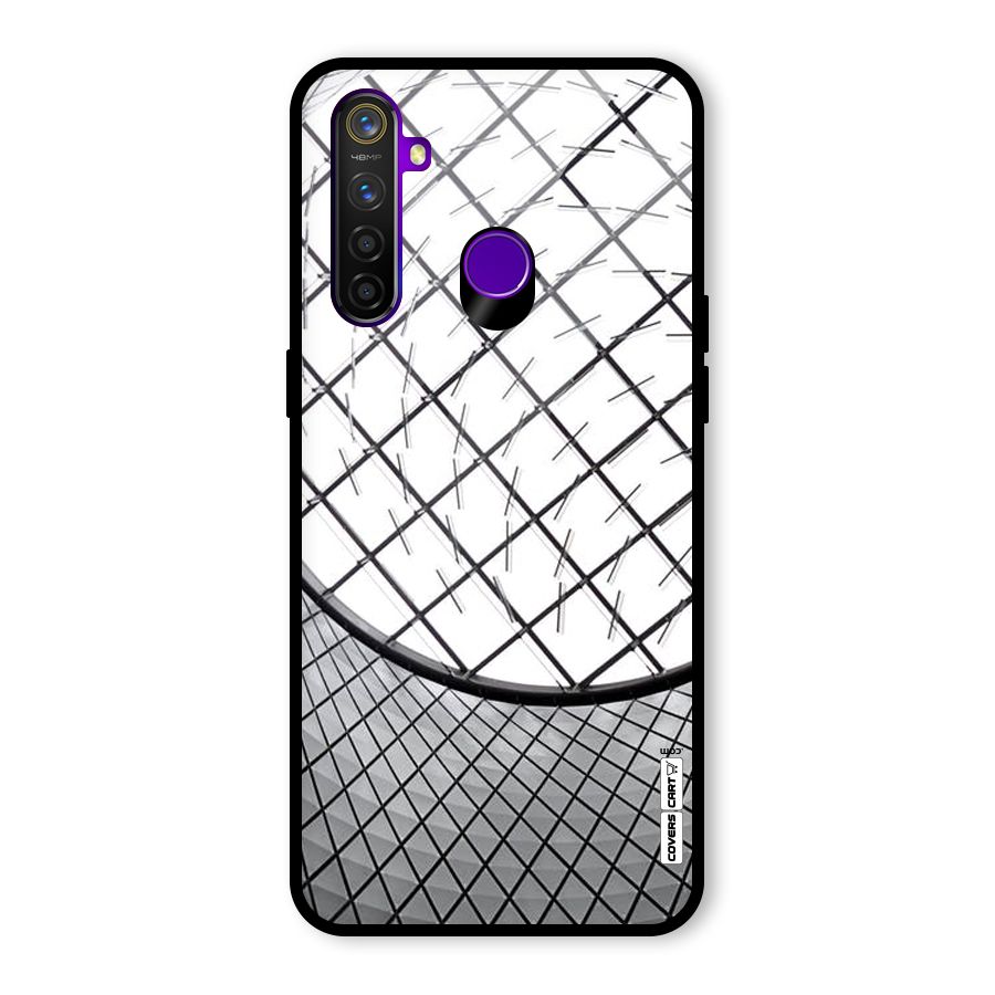 Modern Abstract Pattern Glass Back Case for Realme 5 Pro