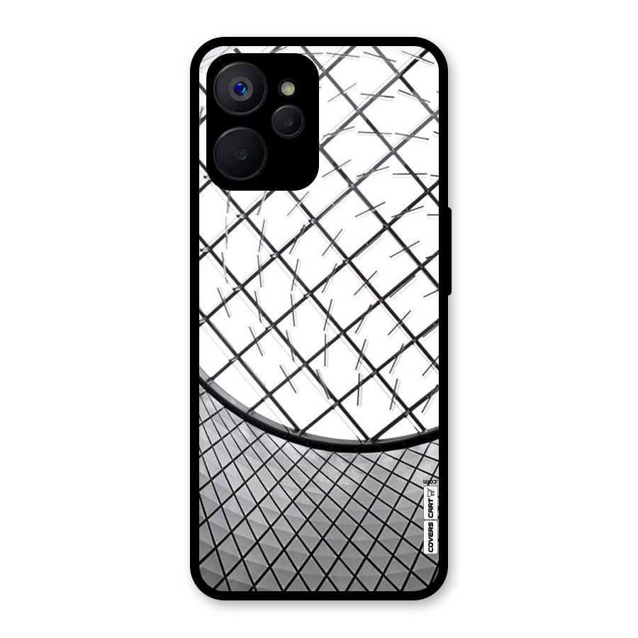 Modern Abstract Pattern Glass Back Case for Realme 9i 5G