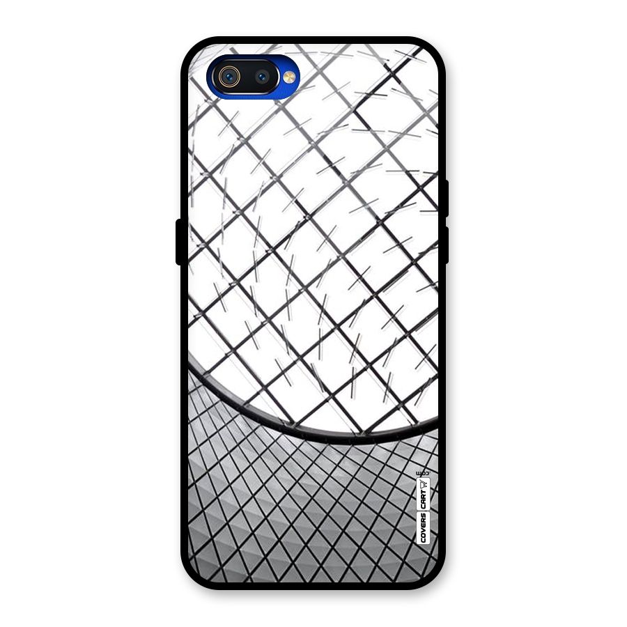 Modern Abstract Pattern Glass Back Case for Realme C2