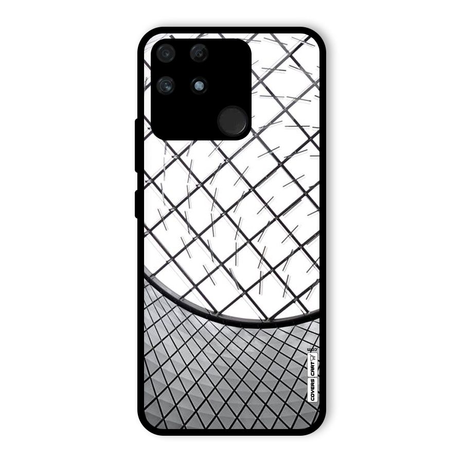 Modern Abstract Pattern Glass Back Case for Realme Narzo 50A