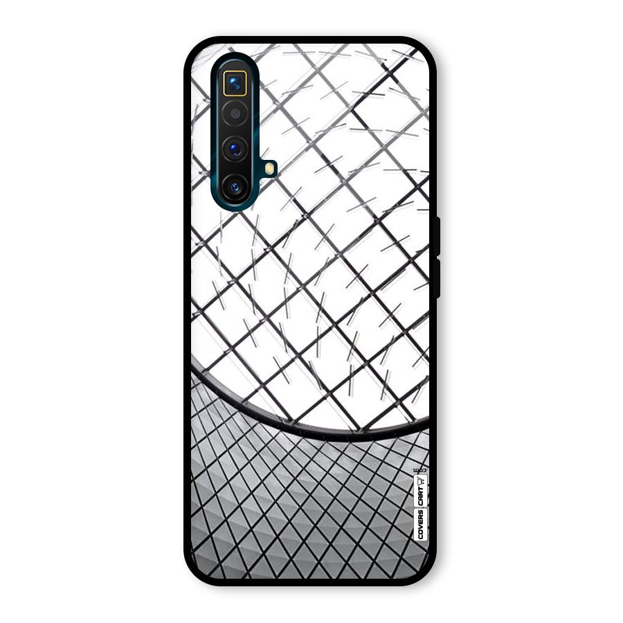 Modern Abstract Pattern Glass Back Case for Realme X3