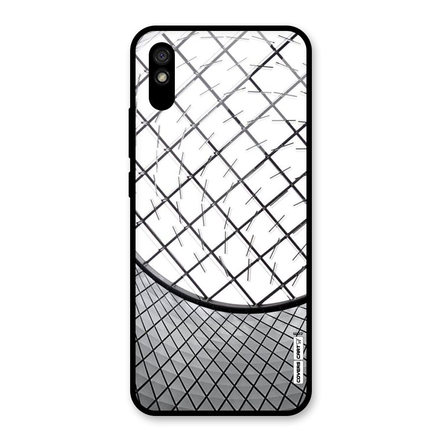 Modern Abstract Pattern Glass Back Case for Redmi 9i