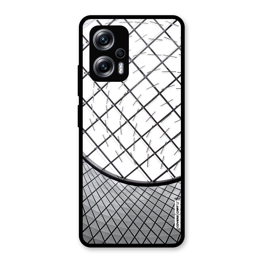 Modern Abstract Pattern Glass Back Case for Redmi K50i