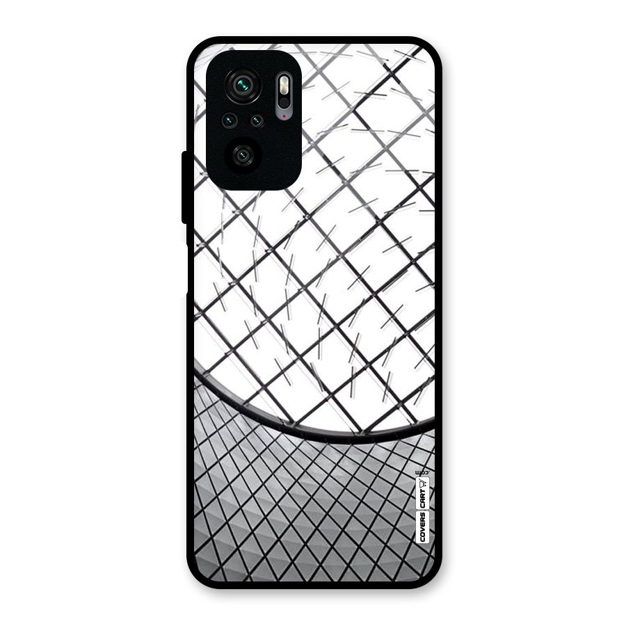 Modern Abstract Pattern Glass Back Case for Redmi Note 10S