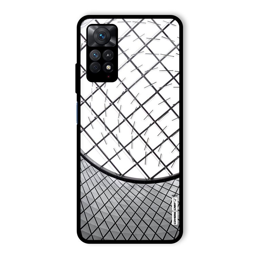 Modern Abstract Pattern Glass Back Case for Redmi Note 11 Pro