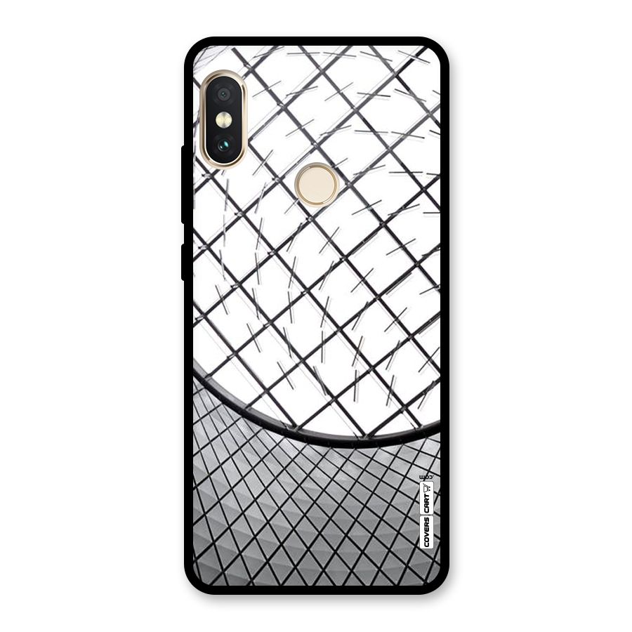 Modern Abstract Pattern Glass Back Case for Redmi Note 5 Pro