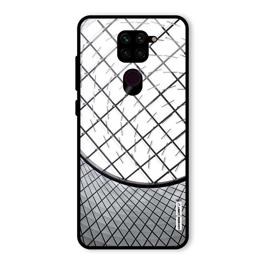 Modern Abstract Pattern Glass Back Case for Redmi Note 9