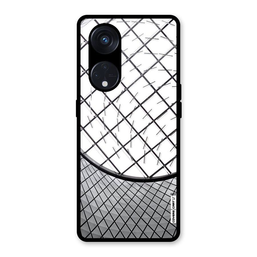 Modern Abstract Pattern Glass Back Case for Reno8 T 5G
