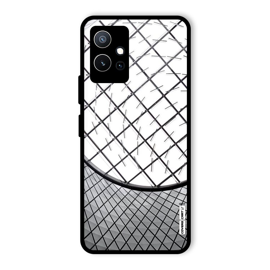 Modern Abstract Pattern Glass Back Case for Vivo T1 5G
