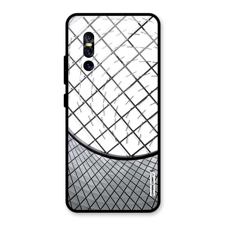 Modern Abstract Pattern Glass Back Case for Vivo V15 Pro