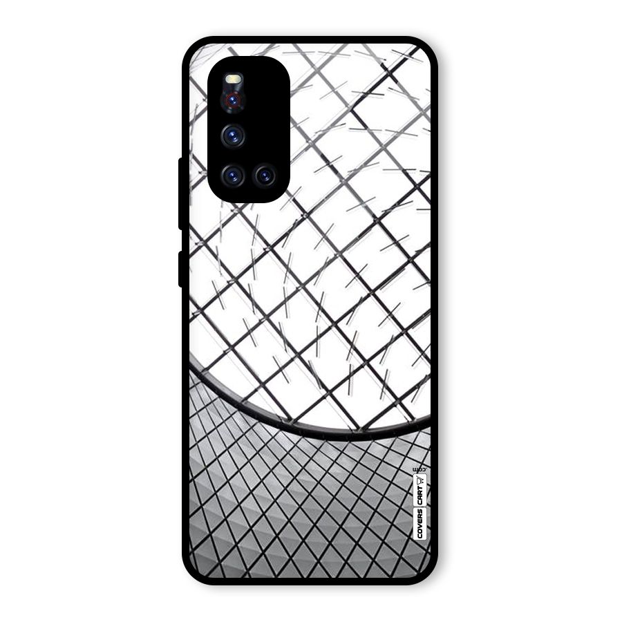 Modern Abstract Pattern Glass Back Case for Vivo V19