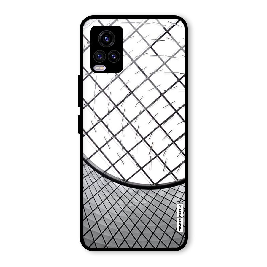 Modern Abstract Pattern Glass Back Case for Vivo V20