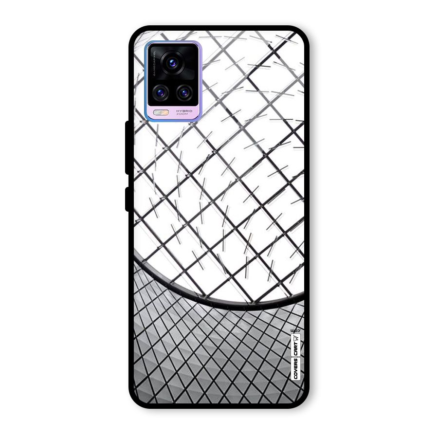 Modern Abstract Pattern Glass Back Case for Vivo V20 Pro