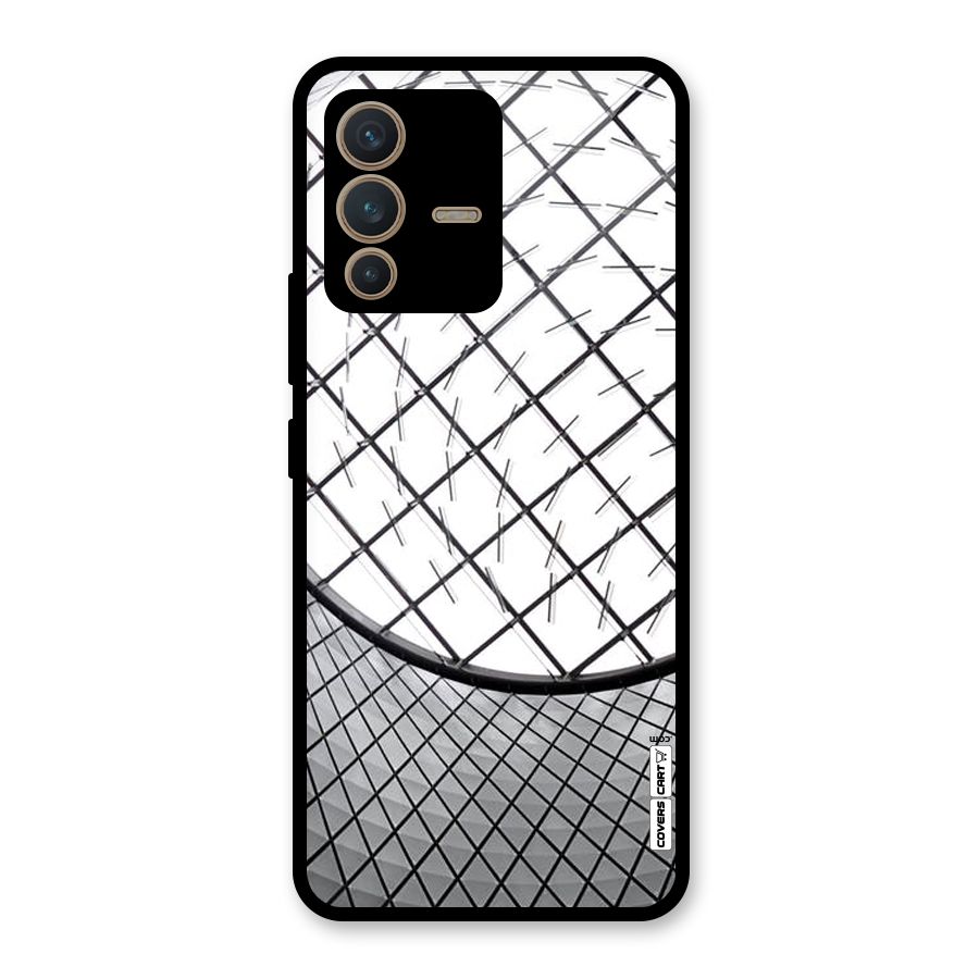 Modern Abstract Pattern Glass Back Case for Vivo V23 5G