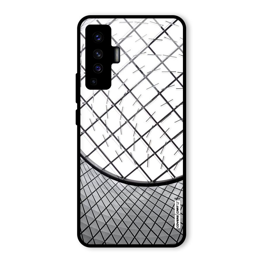 Modern Abstract Pattern Glass Back Case for Vivo X50