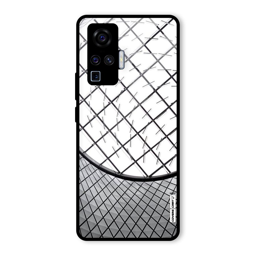 Modern Abstract Pattern Glass Back Case for Vivo X50 Pro