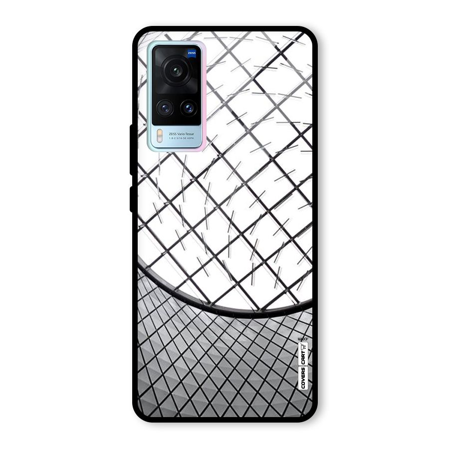 Modern Abstract Pattern Glass Back Case for Vivo X60