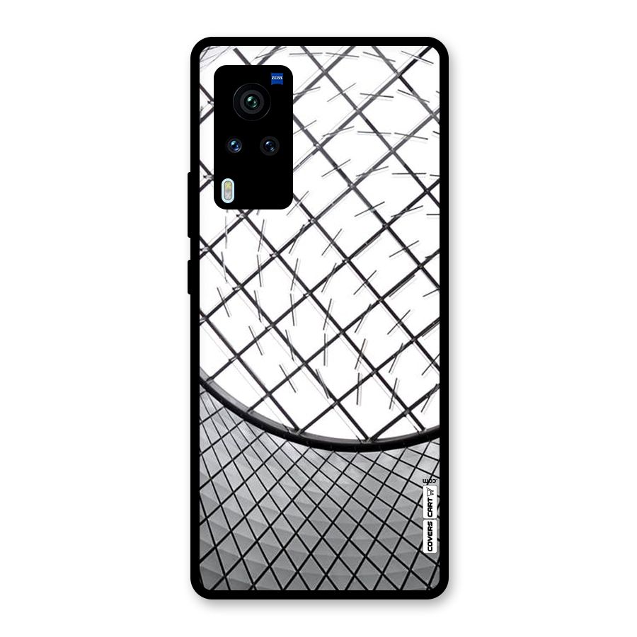 Modern Abstract Pattern Glass Back Case for Vivo X60 Pro