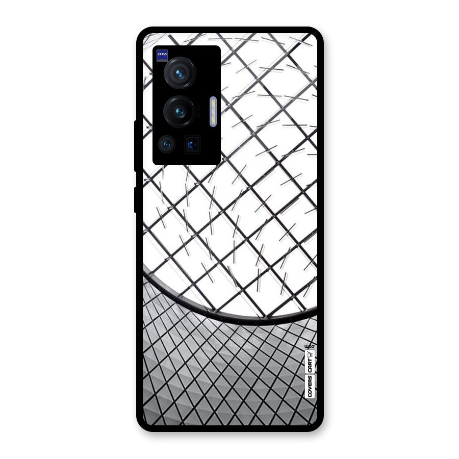 Modern Abstract Pattern Glass Back Case for Vivo X70 Pro