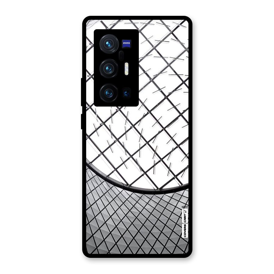Modern Abstract Pattern Glass Back Case for Vivo X70 Pro Plus