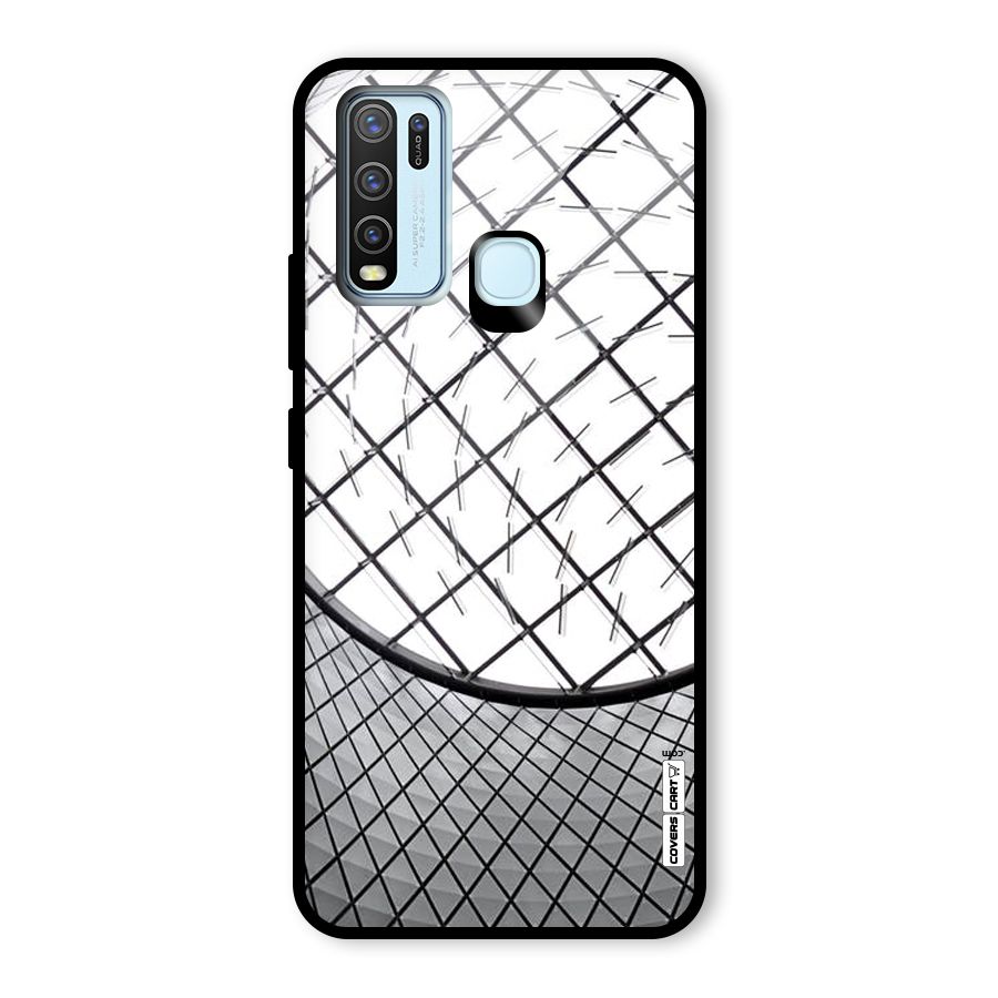 Modern Abstract Pattern Glass Back Case for Vivo Y50