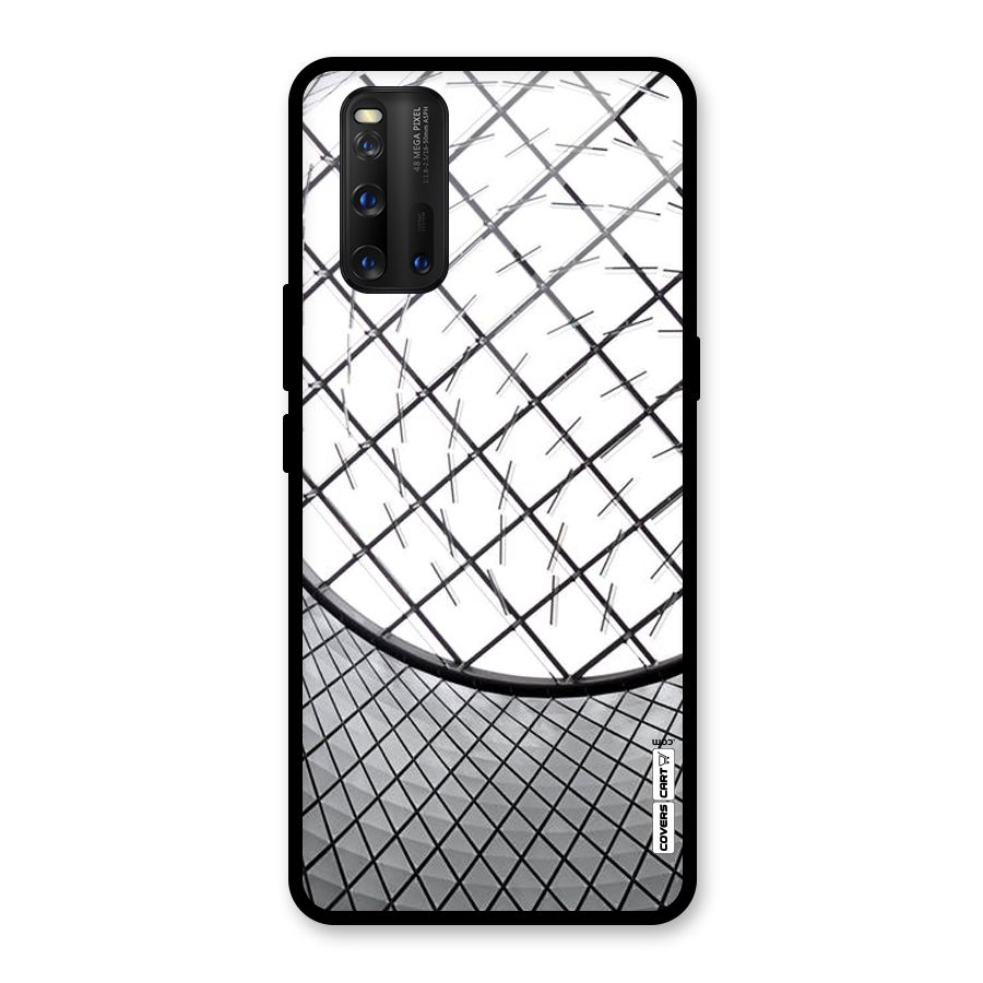 Modern Abstract Pattern Glass Back Case for Vivo iQOO 3