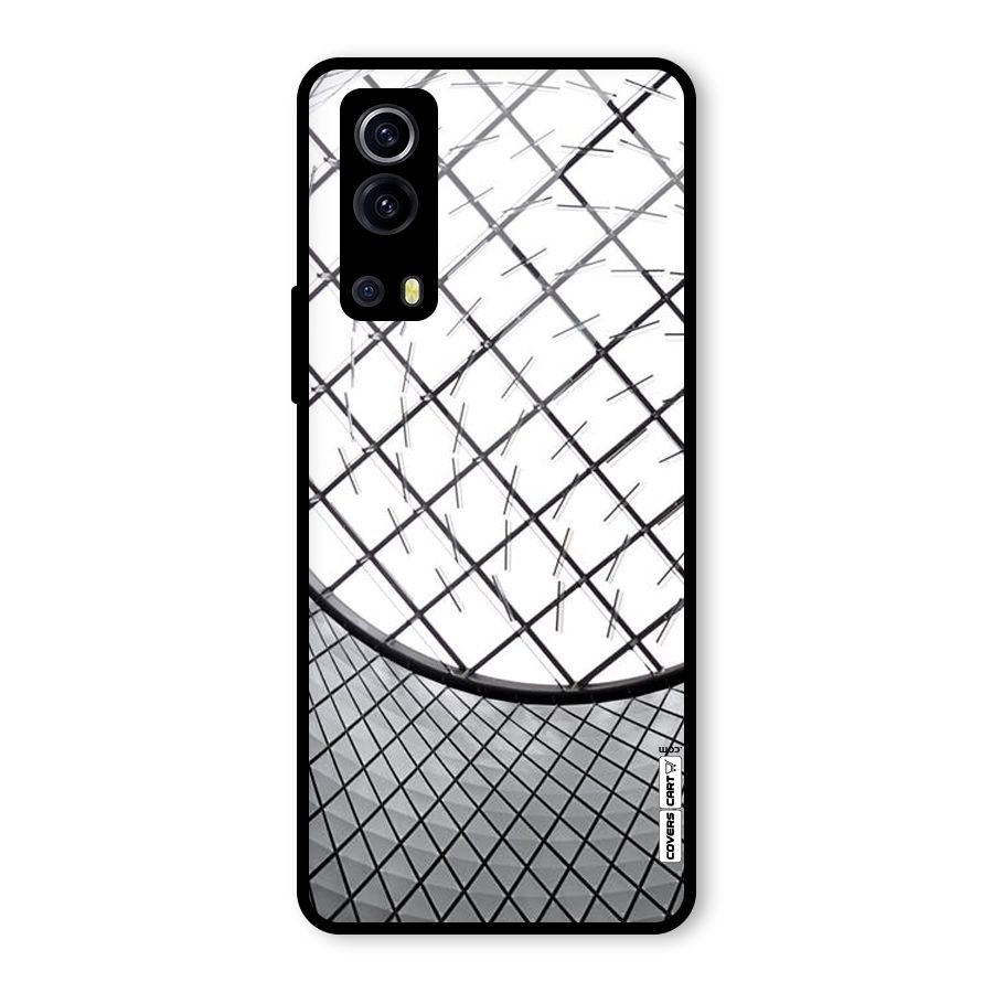 Modern Abstract Pattern Glass Back Case for Vivo iQOO Z3
