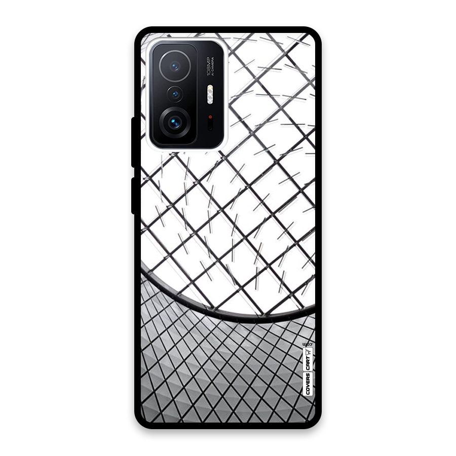 Modern Abstract Pattern Glass Back Case for Xiaomi 11T Pro