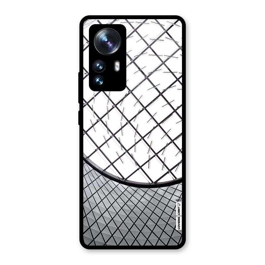 Modern Abstract Pattern Glass Back Case for Xiaomi 12 Pro